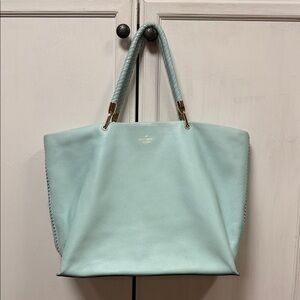 Kate Spade Mint Green Leather Tote Bag